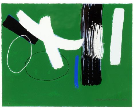 Wilhemina Barns-Graham CBE (British 1912-2004)/Millennium Series Green/signed, dated 2000 and numbered 28/75/screenprint in c