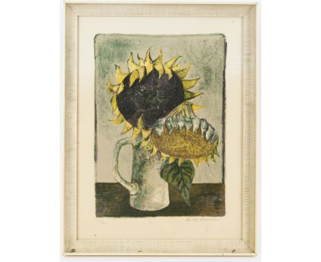 Andre Minaux (French 1923-1986)/Vase of Sunflowers/signed in pencil and numbered 121/200/lithograph, 57.5cm x 43cm