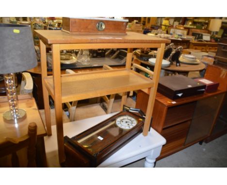 A light oak two tier table 