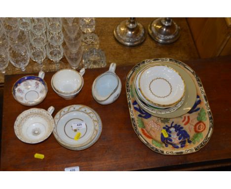 A quantity of early 19th Century teaware to include Newhall, Coalport, Spode etc.