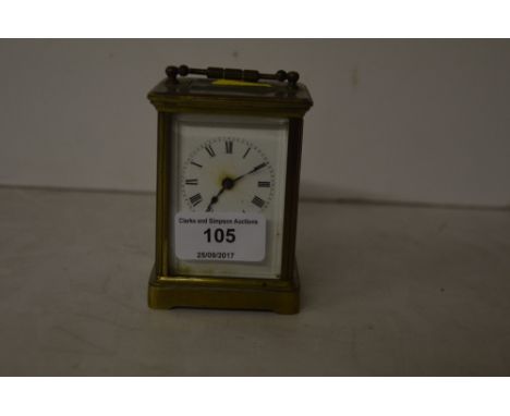 A small brass cased carriage clock