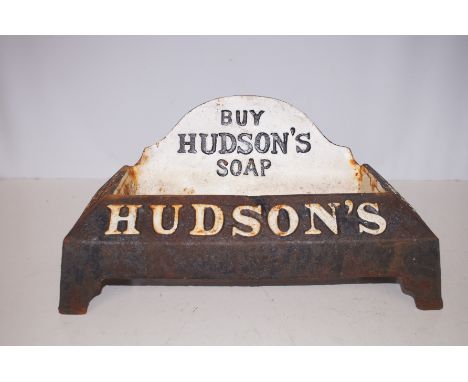 Original heavy cast puppet drinking trough, Hudsons Soap