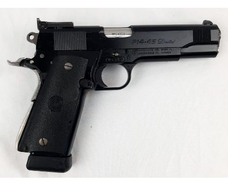 A PARA-ORDNANCE P14-45  SEMI-AUTOMATIC PISTOL(DEACTIVATED) WITH QUICK DROP MAGAZINE AS USED BY SPECIAL FORCES. 
