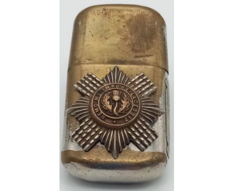 WW1 British Scot’s Guards Trench Art Lighter. 