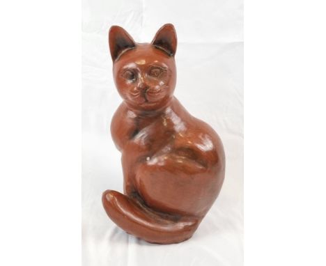 Large Vintage Hand-Made Ceramic Cat. 43cm 