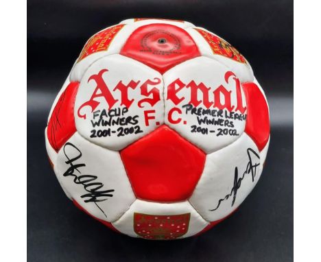An Arsenal FC Premier League and FA Cup Winners Double Signed Football of 2001/2. Signatures Include: Adams, Bergkamp, Henry,