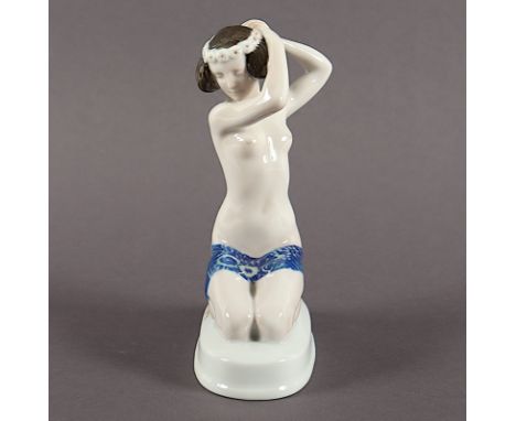 Figur "Ariadne", farbig staffiert, Modellnr. K 346, Entwurf Albert Caasmann von 1914, Rosenthal, um 1920