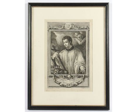 SEUTER, Gottfried, "Aloysius von Gonzaga", Kupferstich, 33 x 21, 18. Jh., R. 