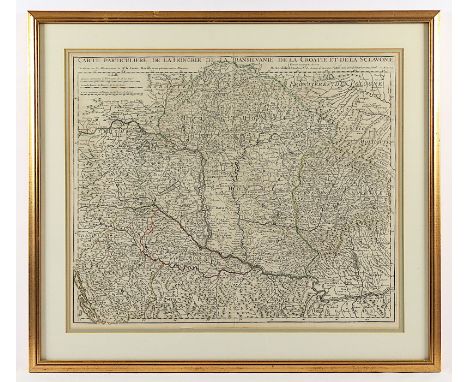 UNGARN Transilvanien, Kroatien, "Carte particuliere de la Hongrie, de la Transsilvanie, de la Croatie et de la Sclavonie", Ku