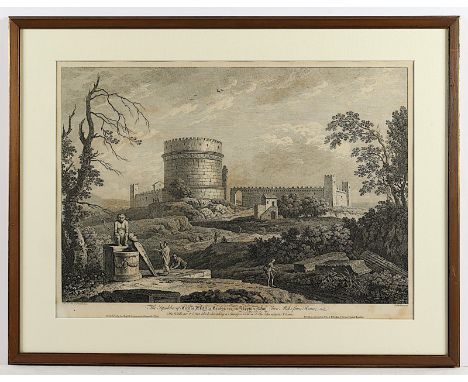 ROM, Grab an der Via Appia, Kupferstich, 36 x 53, E.18.Jh., R. 