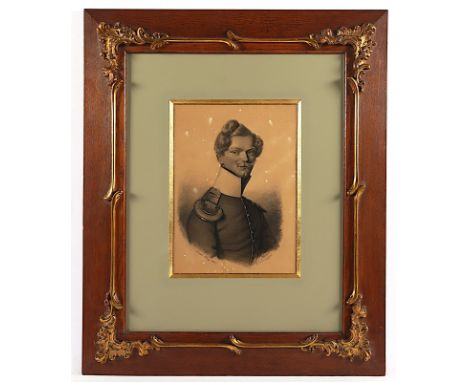 Craushaar, Ernst Adolf von (1815-1870), "Portrait des Oberleutnants Gustav Theodor Klette (1815-1892)", Bleistift/Pastell//Pa
