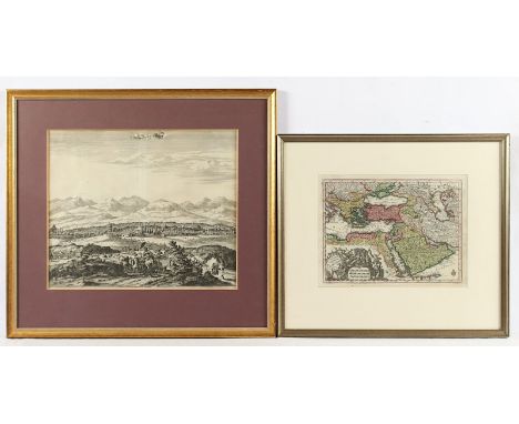 Türkei, zwei Kupferstiche, 20 x 26 Seutter, 17.Jh., und "Magnesia", Kupferstich, 29 x 36, von Charles Vasteau, bei Pieter van