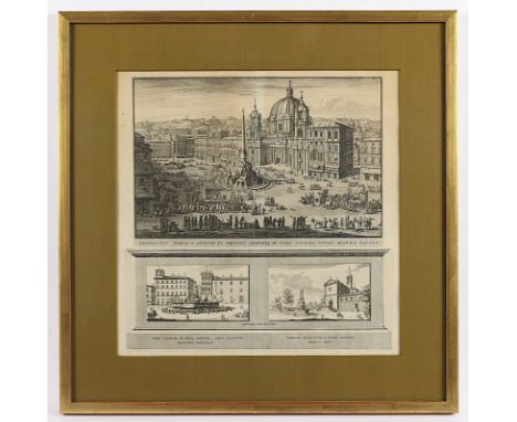 ROM, Piazza Navona, Kupferstich, ca. 38 x 35, von Giovanni Bat. Falda, 17./18.Jh., R. 