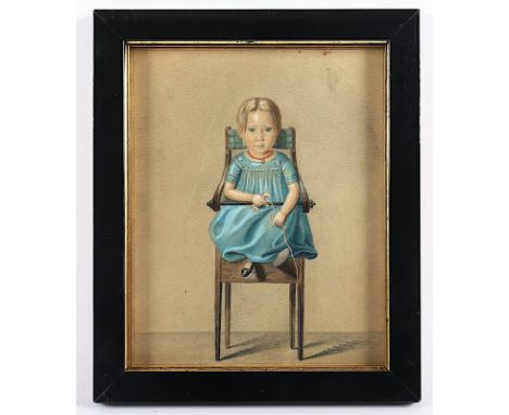 ZEICHNER M.19.JH., "Bildnis der Fanny Rieth geb. Nettekoven (Bonn 1841-Stade 1900)", Mischtechnik/Papier, 21,5 x 18, verso be