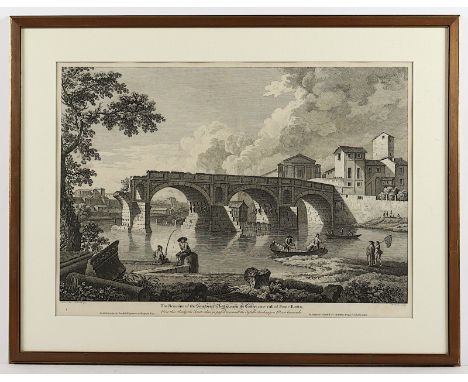 ROM, Brücke, Kupferstich, 36 x 53, E.18.Jh., R. 