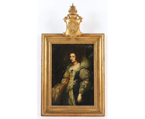 VAN DYCK, Anton (1599-1641), Kopie E.19.Jh. nach, "Bildnis der Maria Louisa de Tassis", Öl/Lwd., 40 x 28, unten rechts signie