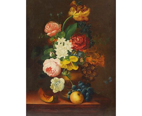 TOMATIS, Catherine (Malerin E.19.Jh.), "Blumenstilleben", Öl/Lwd., 47,5 x 38, doubliert, unten mittig signiert und "1891" dat
