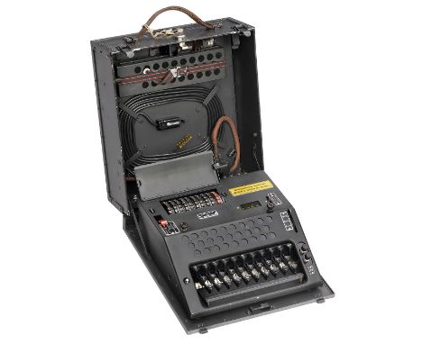 Chiffriermaschine Nema Typ T-D, 1946Hersteller: Zellweger A.G., Uster, Schweiz. Seltenes Nachkriegsmodell der legendären "Eni