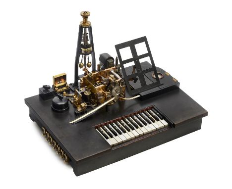 Typendruck-Telegraph "Hughes", um 1875Deutsche Telefonwerke R. Stock, Berlin. Serien-Nr. 209, T.V. No. 1054, Telegrapheninstr
