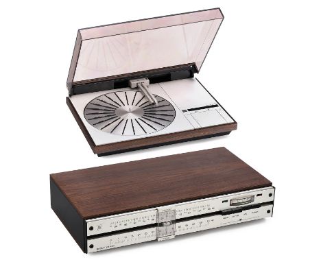 Plattenspieler und Radioempfänger von Bang &amp; Olufsen1) Beogram 4000, um 1973, der erste Plattenspieler der Welt mit Tange