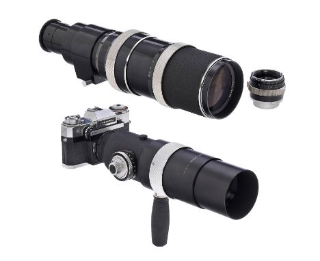 Ausrüstung Contarex Super, 1970Zeiss Ikon, Stuttgart. 1) Contarex Super Nr. G 39061, Chrom, Verschluß und Belichtungsmesser l