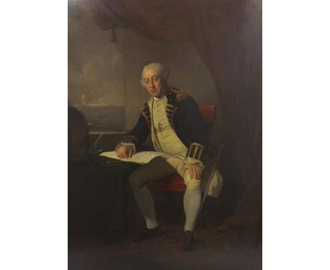 Circle of Edward Penny (18th century) - Portrait of Admiral Philip Affleck (1726-1799), oil on canvas, 44" x 35"
*This is a v