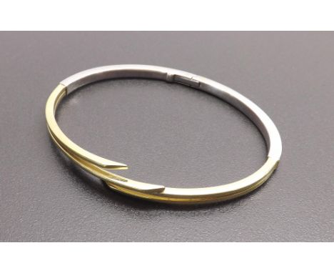 14k two colour gold bangle, 9.2gm