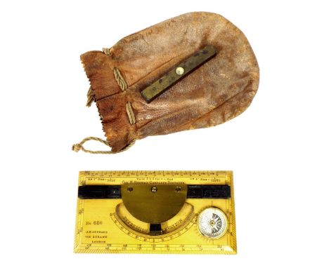 Col W.Verner's Complete Sketcher by J.H Steward, no. 656, with folding sights, weight and compass, 6" x 3.25" (bag)