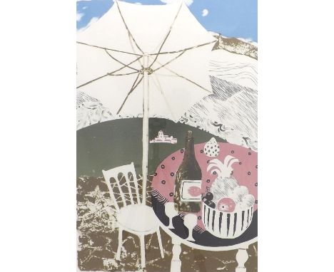 Mary Fedden (1915-2012) - 'Picnic', signed and dated '99, titled, limited 29/75 colour lithograph print, 25" x 16.5"