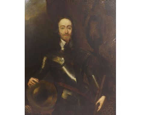 After Sir Anthony van Dyke (early 19th century) - Portrait of Charles I, standing three-quarter length, wearing armour, his r