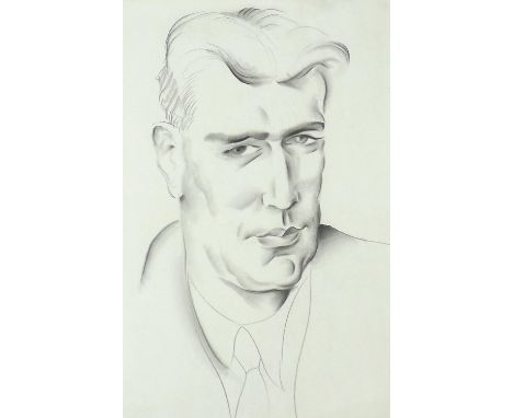 Georg Mayer-Marton (1897-1960) - bust portrait of a gentleman, work in charcoal on paper, 17" x 11"