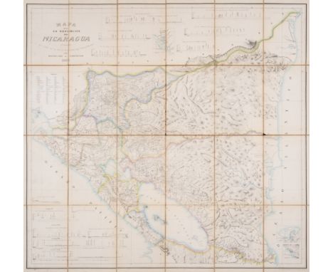 Americas.- Sonnenstern (Maximilian von) Mapa de La Republica de Nicaragua Levantado por Orden del Gobierno, map of&nbsp;Nicar