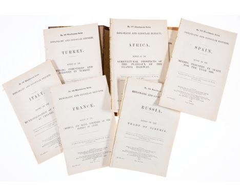World.- Diplomatic and Consular Reports: Miscellaneous Series, 20 works in 1 vol.,&nbsp;covering Turkey; Italy; Spain; Russia