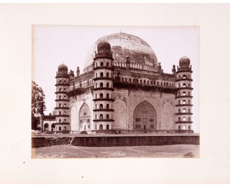 India.- Photograph Album of Indian Views, 75 whole plate photographs, most 180 x 230mm, spotting to leaves and some photos, p