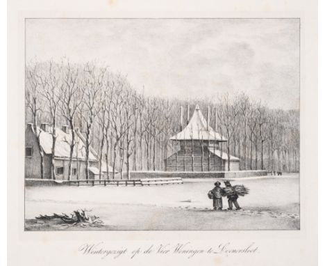 Europe.- Lutgers (P. J.) Gezigten aan de Rivier de Vecht, vignette title, 86 lithographs, one or two captioned by hand, light