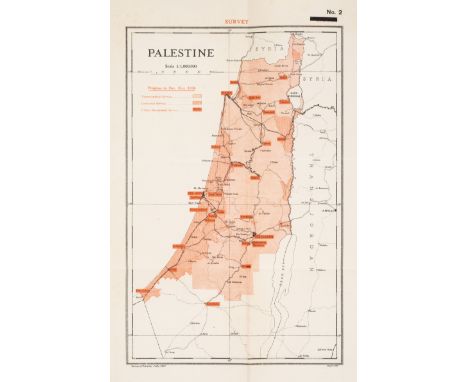 Middle East.- Peel (William Robert Wellesley, 1st Earl Peel) Palestine Royal Commission Report [Cmd. 5479], 8 folding maps on