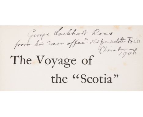 Polar.- [Brown (Robert Neal Rudmose), R.C. Mossman & J.H. Harvey Pirie] "Three of the Staff". The Voyage of the "Scotia" bein