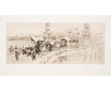 Spain.- Walcot (William) Toledo&nbsp;Bridge, Madrid,&nbsp;etching, signed in pencil to the lower right margin, printing with 