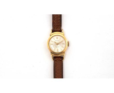 Rolex Precision: an 18ct yellow gold cased lady's manual-wind cocktail watch, ref 9285, serial no. 644xxx, circa 1948, the si