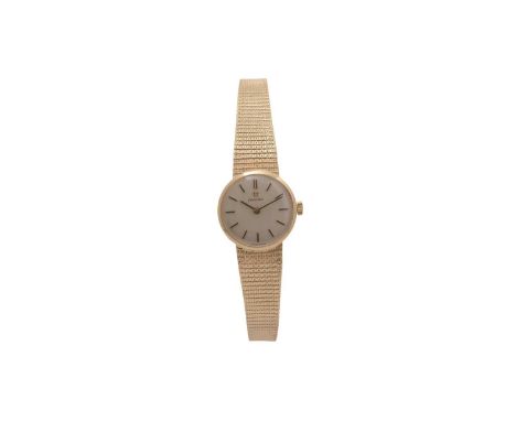 Omega: a 9ct yellow gold cased manual wind lady's cocktail watch, ref 1061, serial no.7115xxx, the silvered baton dial fitted