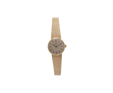 Omega: a 9ct yellow gold cased manual wind lady's cocktail watch, ref 1061, serial no.7115xxx, the silvered baton dial fitted