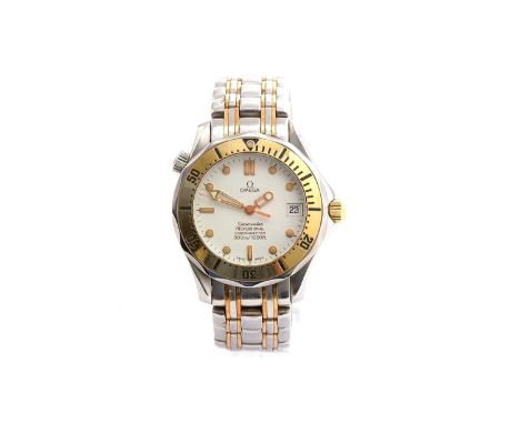 Omega Seamaster Professional Chronometer: a steel cased automatic wristwatch, the white baton and dot dial with date aperture