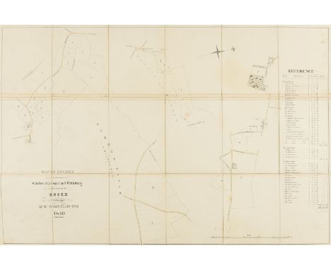 Essex.- Gosselin (Martin Hadsley, of Ware Priory and Blakesware, Hertfordshire).- Map of Estates in the Parishes of Elmdon Ch