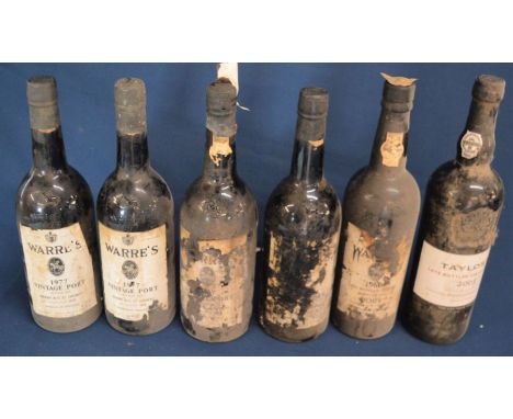 6 bottles of vintage port: 4 Warre's 1977, 1 Warre's 1969 &amp; 1 bottle of Taylor's 2003&nbsp;