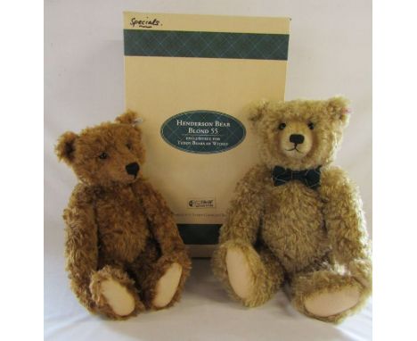 2 Steiff teddy bears - Ginger bear limited edition 2559/6000 and Boxed 'Henderson' with growler limited edition 01304/2000