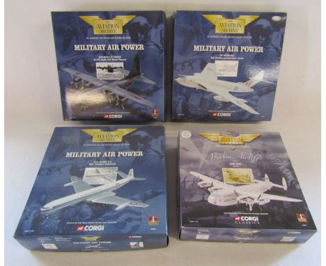 4 Corgi ' The Aviation Archive' diecast aircraft - 1st issue D.H Comet 48503 - 1st issue Hercules C1K tanker 48401 - 1st issu