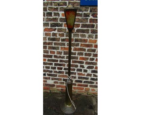 Street lamp style standard lamp - will require new electrics approx. 167cm tall