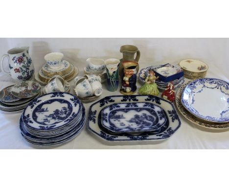 Selection of ceramics including Colclough bone china part dinner service, Spode "Landscape" part dinner service, Royal Doulto