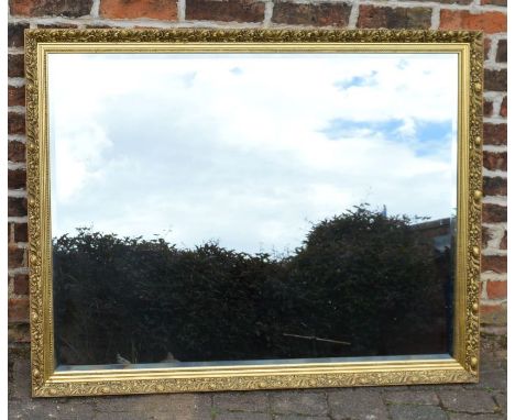 Large gilt framed wall mirror 128cm by 100cm