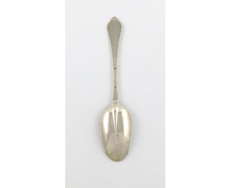 A Queen Anne silver Dog-nose spoon, by Isaac Davenport, London 1705, the oval bowl with a plain rat-tail, the reverse of the 